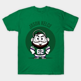 Jason Kelce in his Philadelphia Eagles uniform T-Shirt